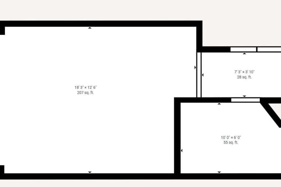 Studio Floorplan 290 Square Feet