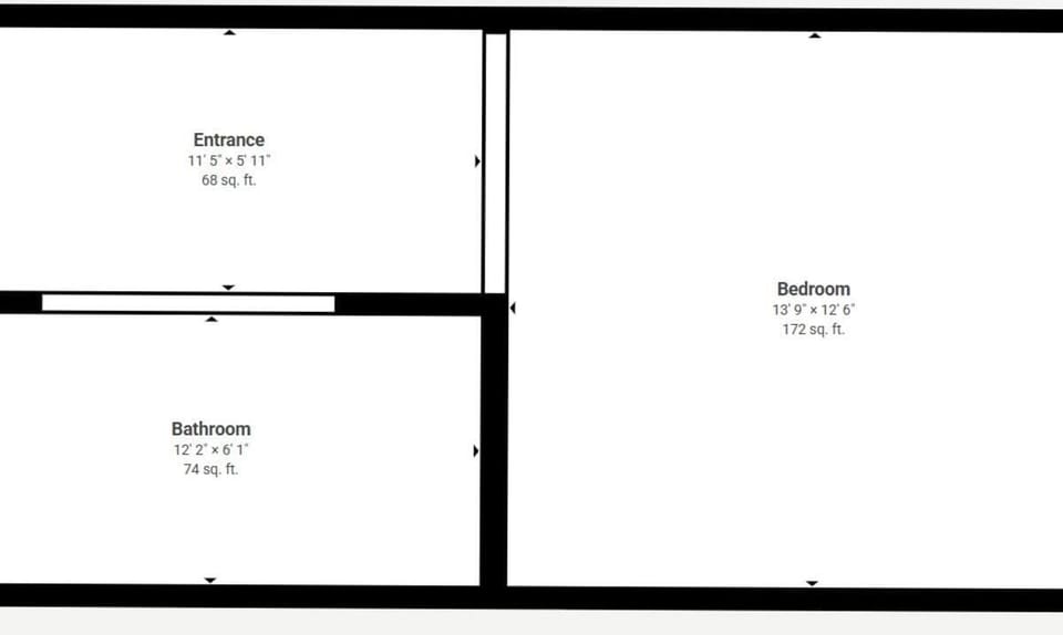 Studio Floorplan 313 Square Feet