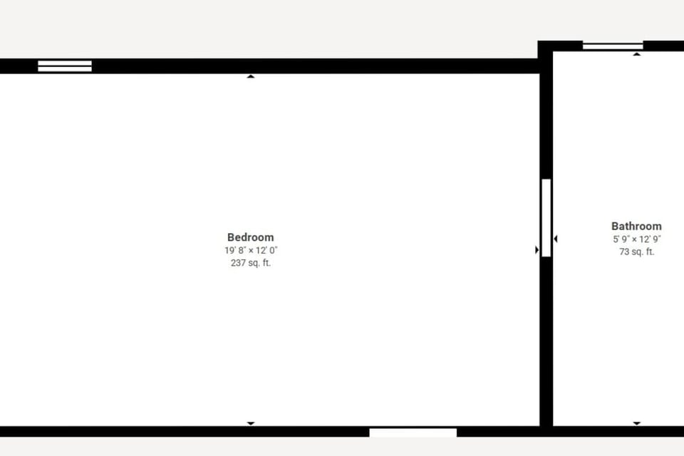 Studio Floorplan 310 Square Feet