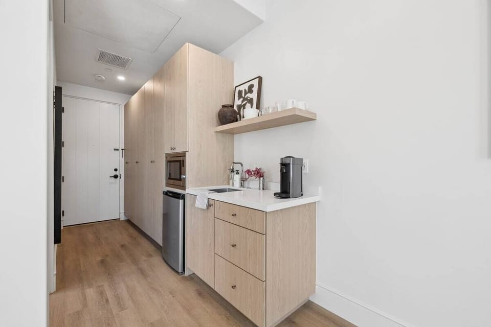 Kitchenette with Nespresso Coffee Machine and Mini Fridge - No Stove