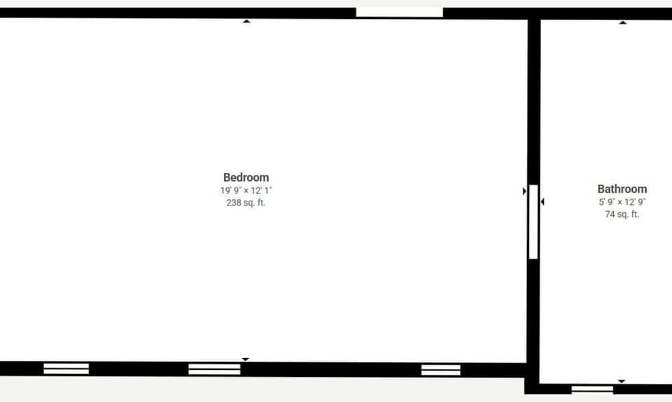 Studio Floorplan 312 Square Feet