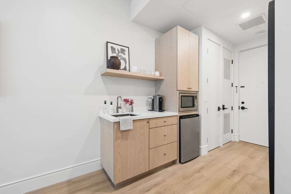 Kitchenette with Nespresso Coffee Machine and Mini Fridge - No Stove