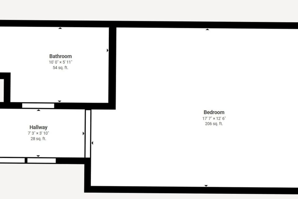 Studio Floorplan 288 Square Feet