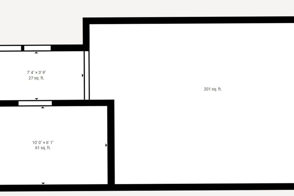 Studio Floorplan 289 Square Feet