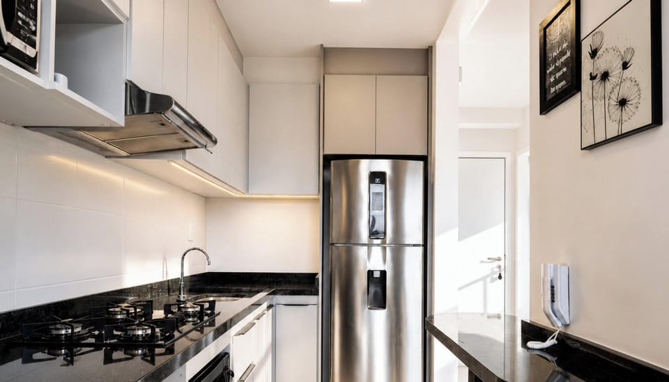 Apartment, Pool Access | Private kitchen | Fridge, microwave, oven, stovetop