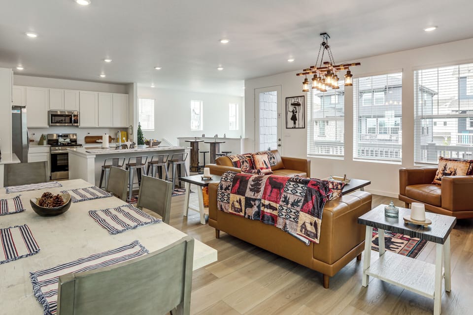 Property Interior | 3-Story Home | Free WiFi | Central A/C & Heating