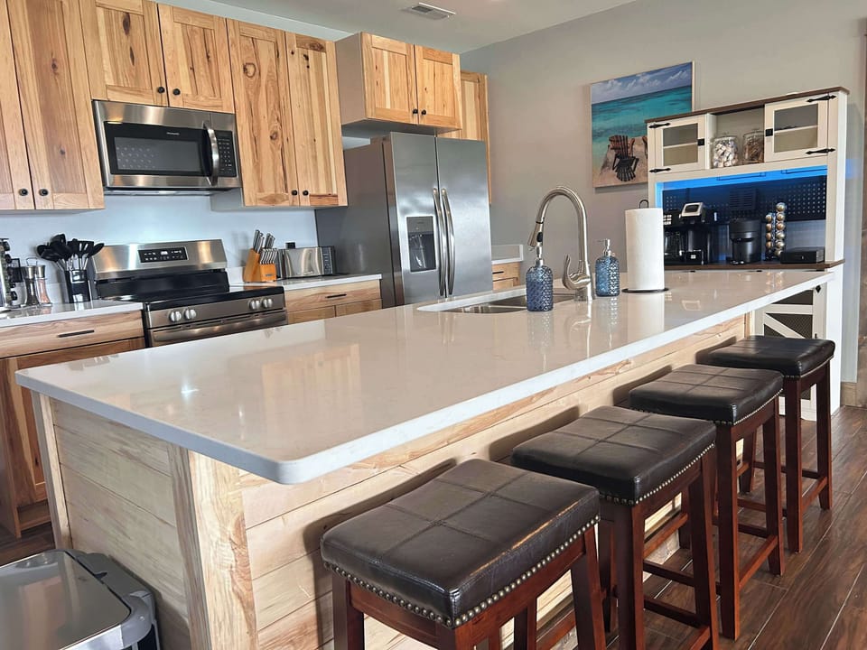 The second full kitchen on the lower level.