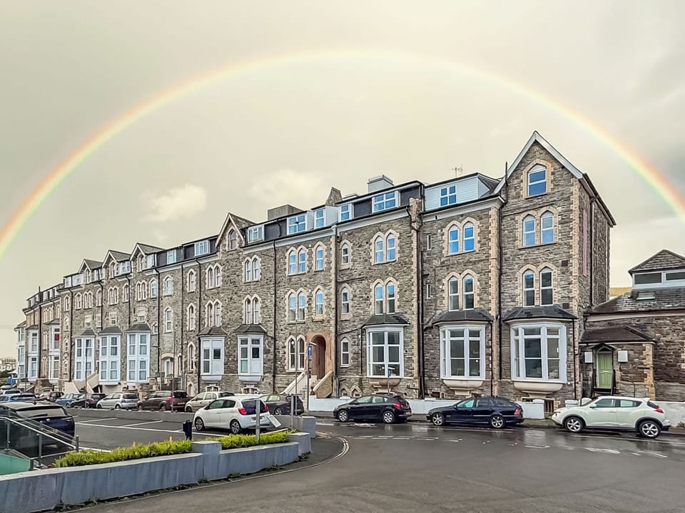Main entrance - find us under the rainbow | Apartment 3, The Bath House Apartments - The Bath House Apartments, Ilfracombe