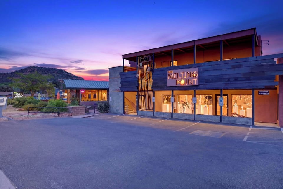 Stay in the heart of Sedona at The Melting Point, a modern retreat surrounded by iconic red rock scenery and adventure.