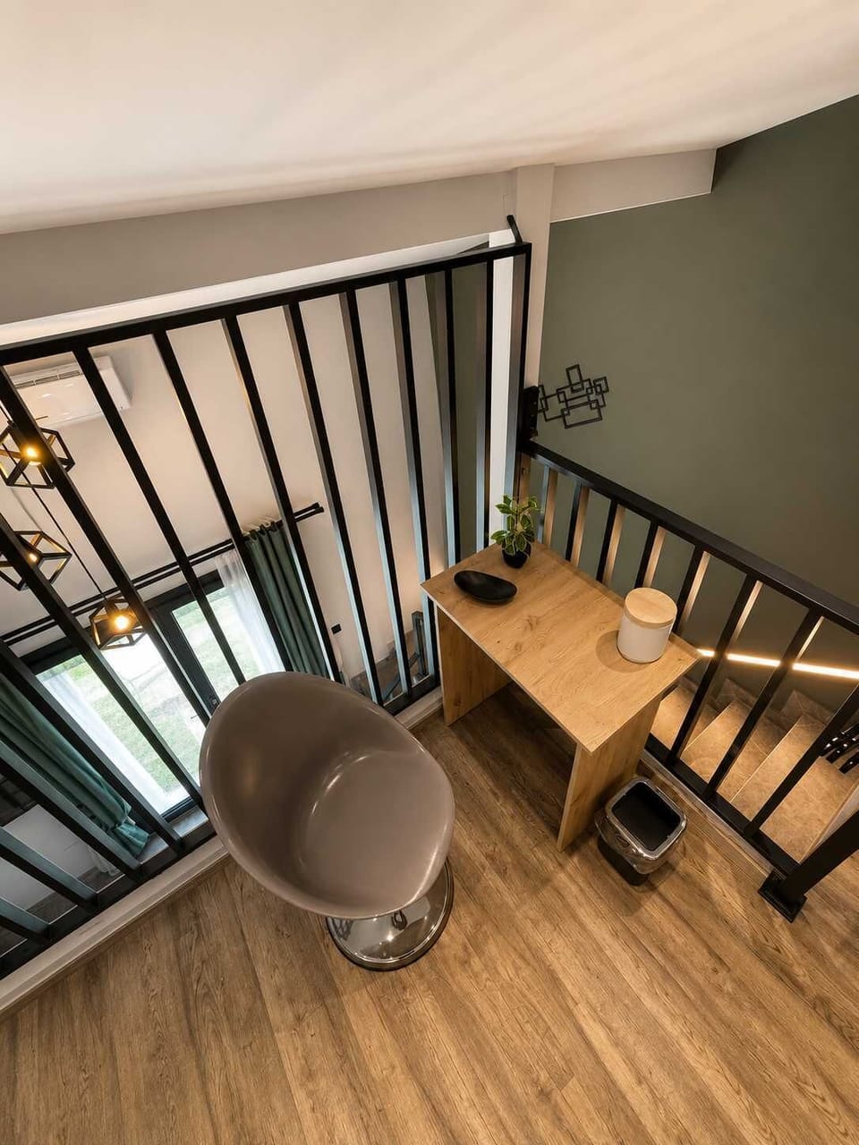 Cozy dining corner overlooking the living area, perfect for breakfast or a quiet evening indoors.