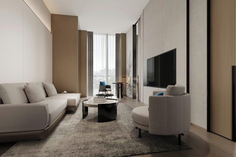 Suite, 1 Bedroom, City View | Living room