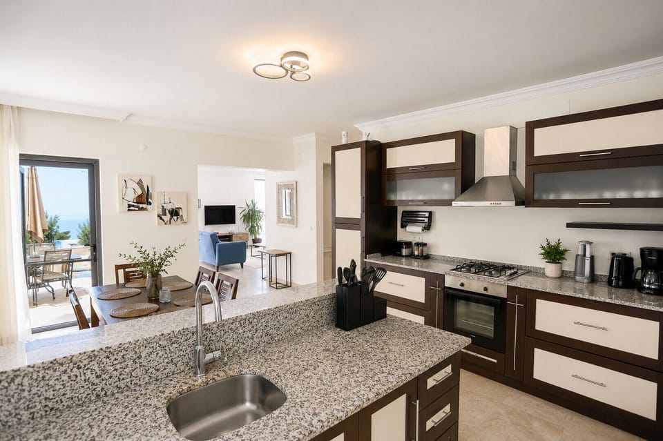 Villa, Sea View | Private kitchen | Fridge, oven, stovetop, dishwasher