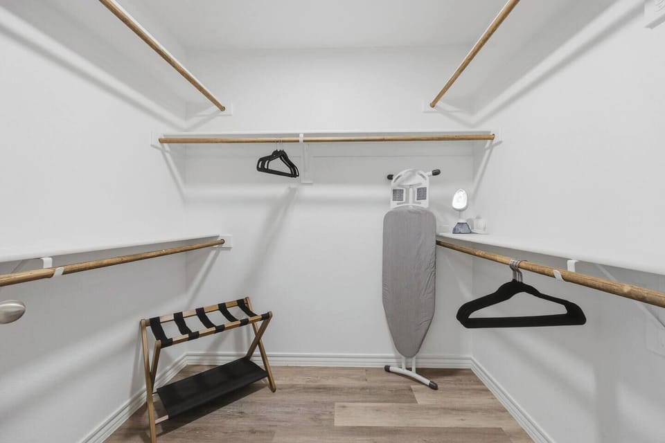 Ample storage space for your clothes and belongings to help you feel right at home.