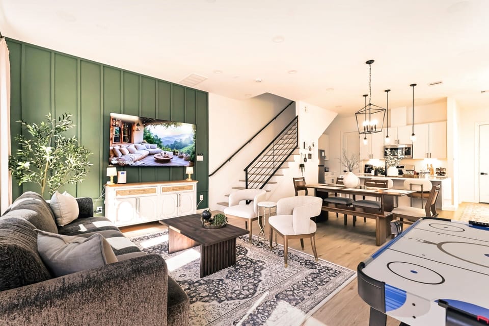 Bright,open-concept living and dining area-perfect for families!