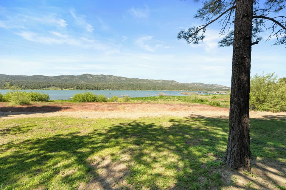 Back patio - Back patio with exterior seating, propane BBQ, and beautiful lawn with lake access and views