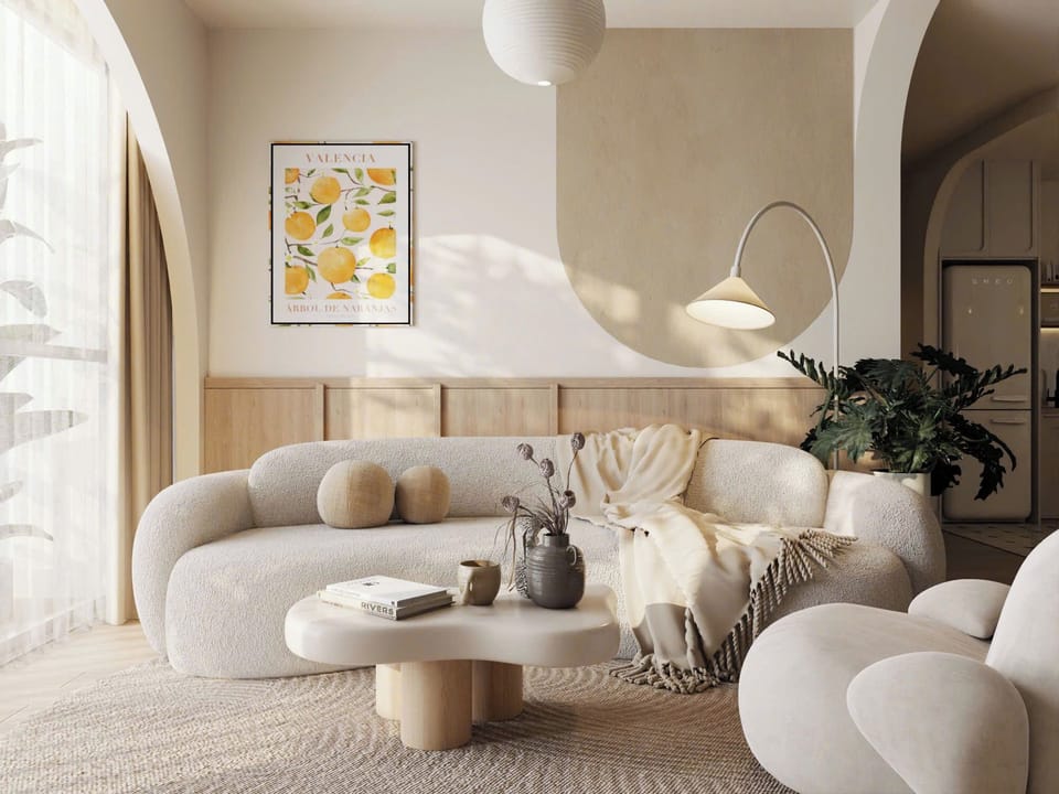 Deluxe Apartment, Balcony, City View | Living area