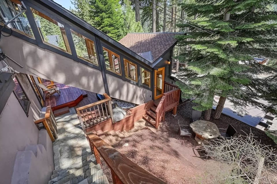 Elevated yard view