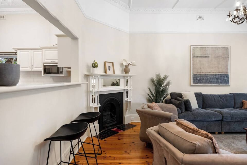 The separate laundry with a washer and dryer makes longer stays feel simple and practical.