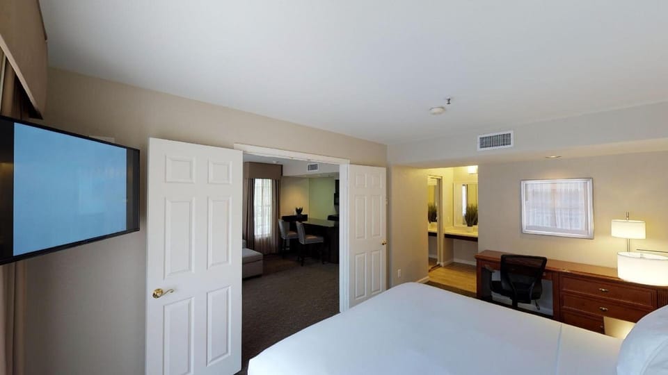 Settle in with in-room TV and a calm sleeping space.