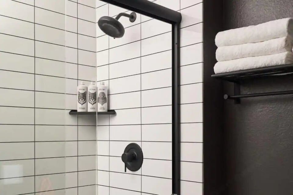 Enjoy an easy, refreshing shower in clean modern tile.