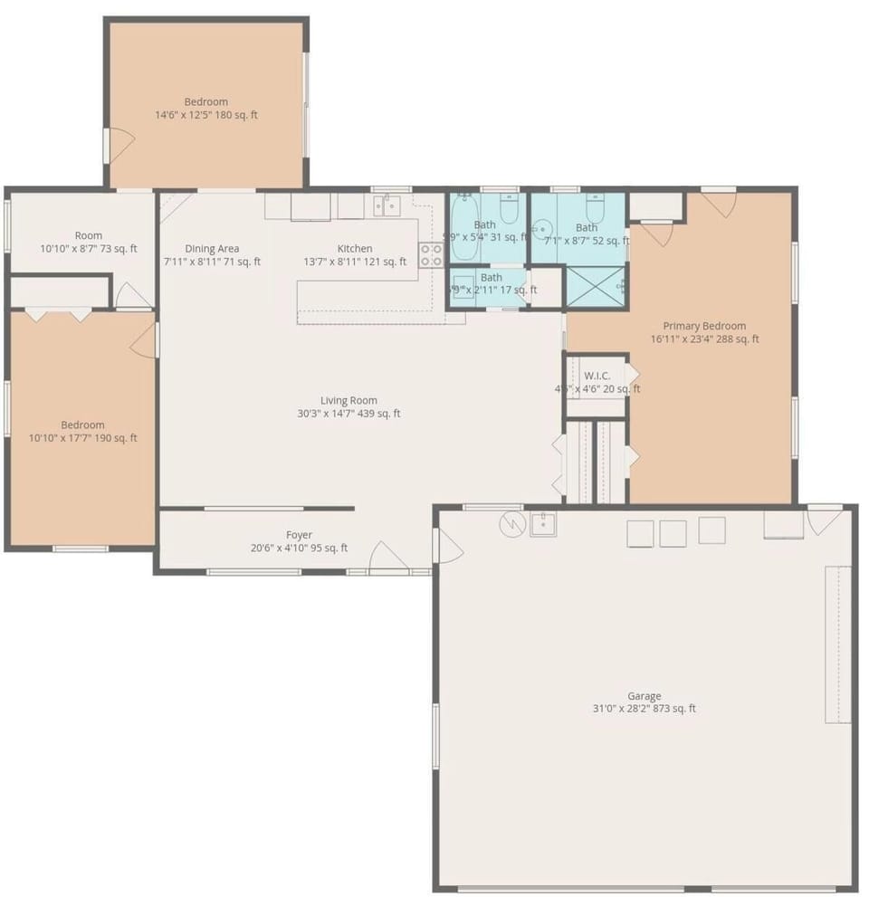 House, Multiple Beds (Big Tree) | Floor plan