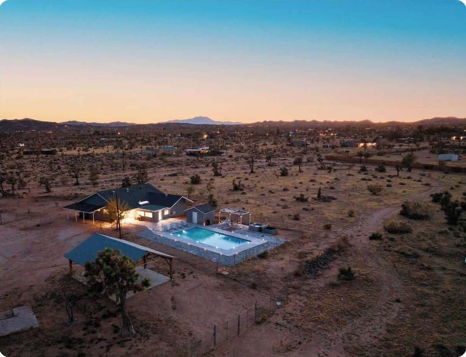 Awesome side dusk view of house and yard