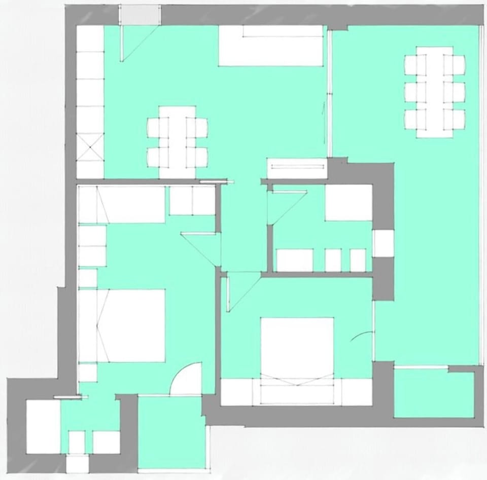 Apartment, 2 Bedrooms, Balcony, City View | Floor plan