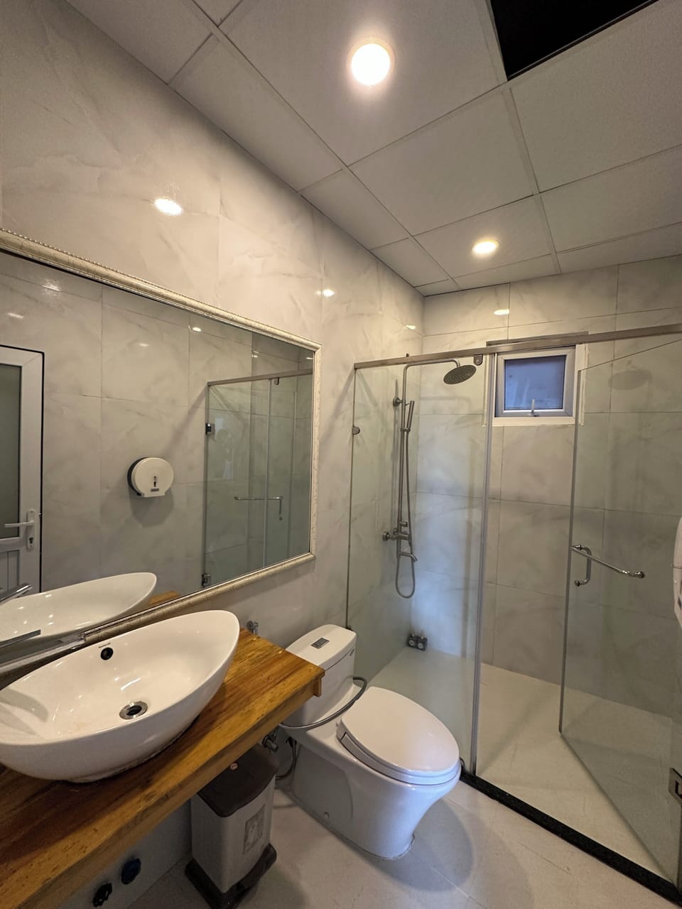 Family Double Room, 2 Queen Beds, Housekeeping, City View | Bathroom | Shower, hair dryer, slippers, towels