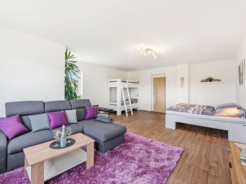 Furniture, Interior Design, Flooring, Floor, Wood, Wood Flooring, Room, Ceiling, Couch, Television