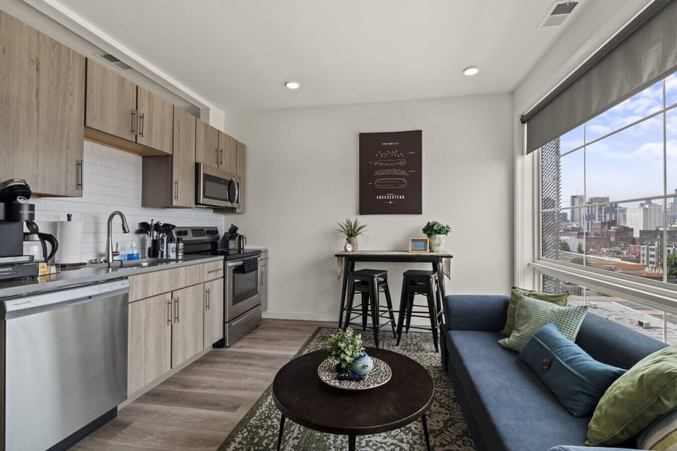 Full Kitchen, Dining Area, & Living Room - Coffee - Tea Pot - Microwave - Stove/Oven - Dishwasher