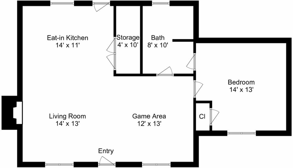 Cabin, 1 Bedroom | Floor plan