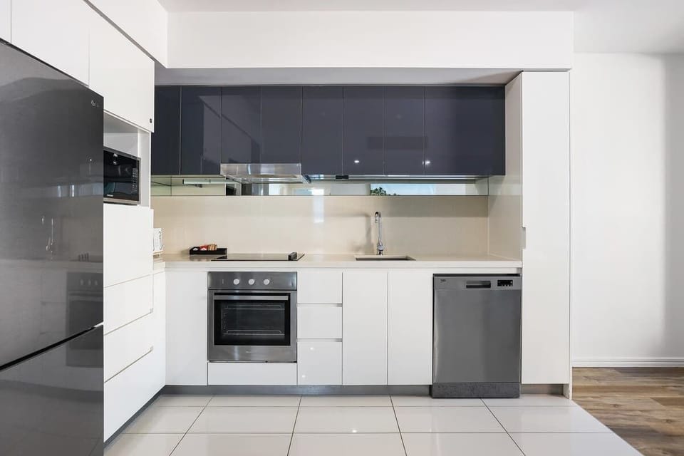 Fully stocked kitchen. 