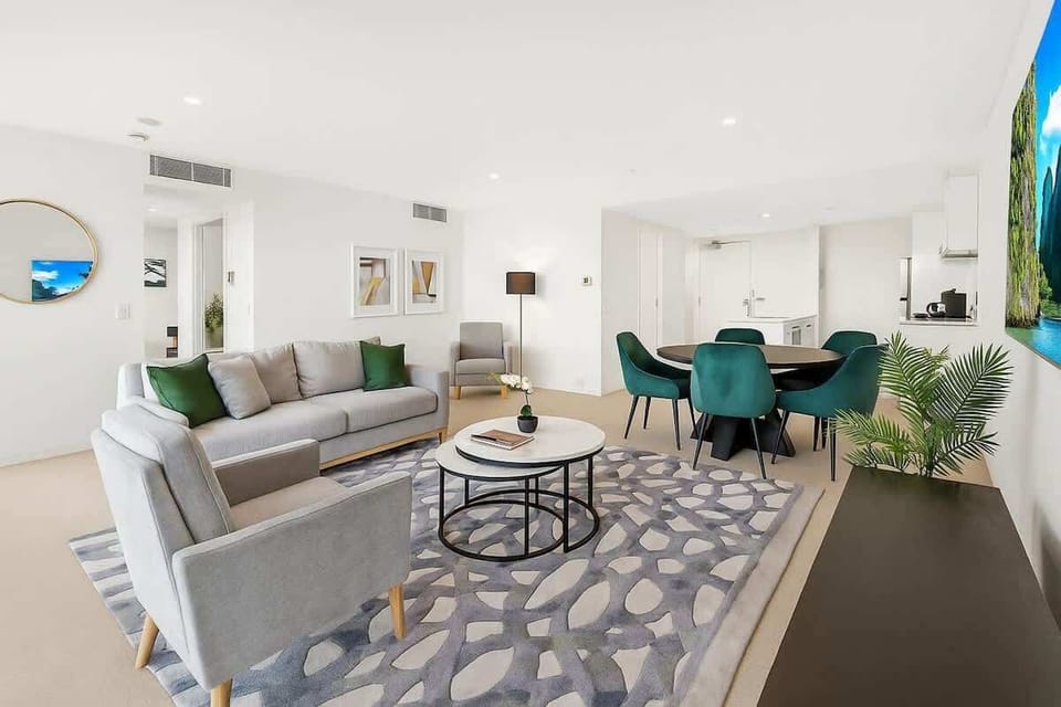 Bright open-plan living and dining area
