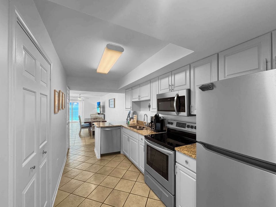A fully equipped kitchen makes every stay feel like home