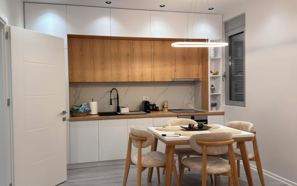 Apartment, 1 Bedroom, Balcony | Private kitchen | Full-size fridge, oven, stovetop, espresso maker