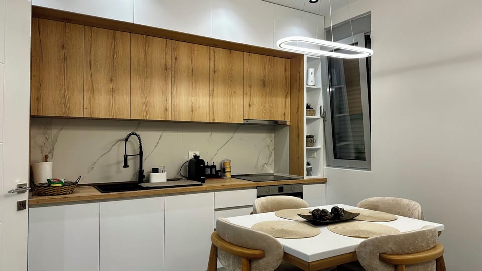 Apartment, 1 Bedroom, Balcony | Private kitchen | Full-size fridge, oven, stovetop, espresso maker