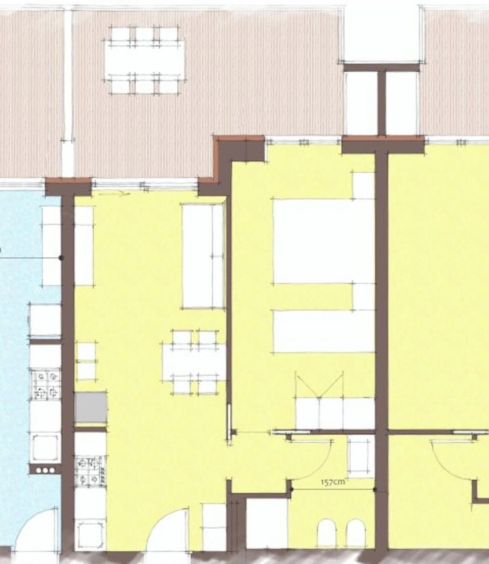 Apartment, 1 Bedroom, Balcony, City View | Floor plan