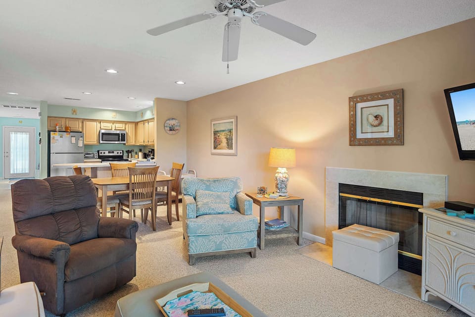 A comfortable living area designed for relaxing, lounging, and extra sleeping space when you need it