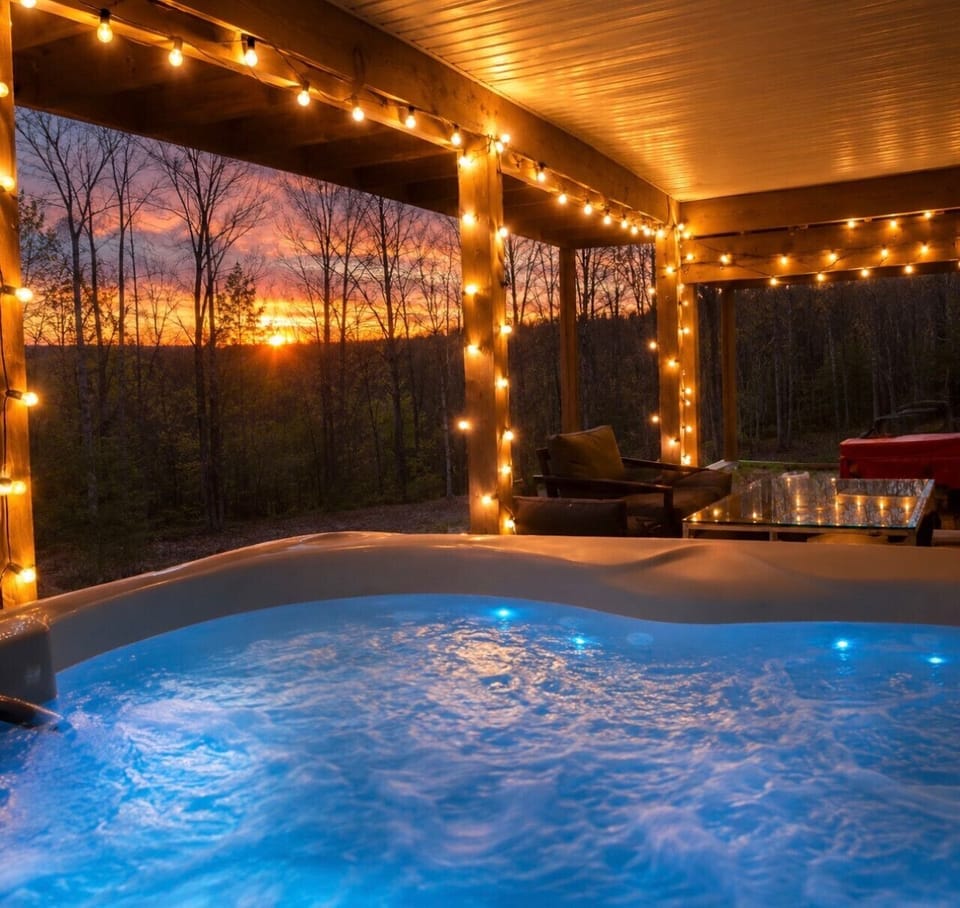 Relax in a serene environment, soak in the surroundings while enjoying the hot tub