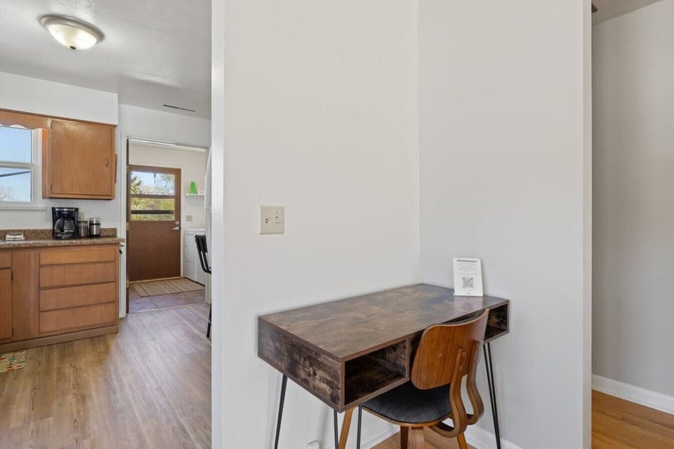 Dedicated desk area ideal for remote work, planning, or staying connected during your Black Hills visit.