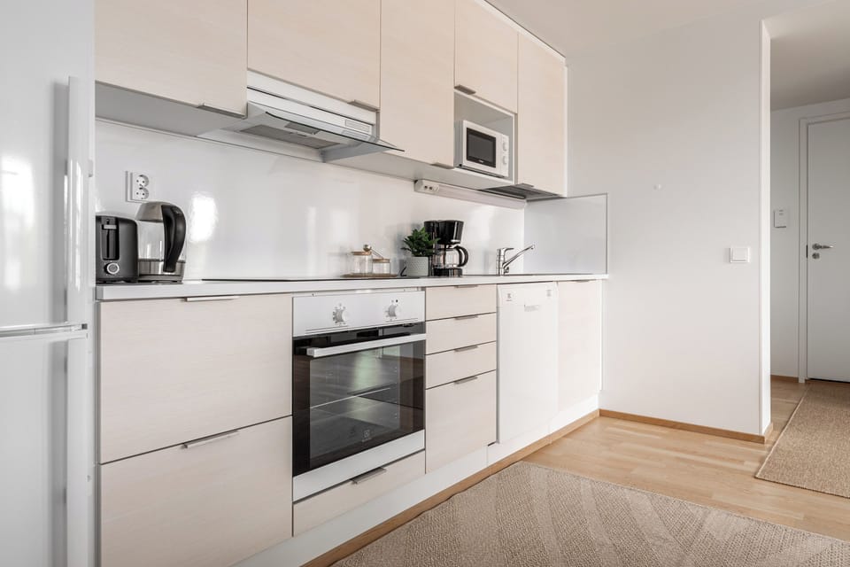 Comfort Apartment, 2 Bedrooms, Sauna | Private kitchen | Full-size fridge, microwave, stovetop, coffee/tea maker