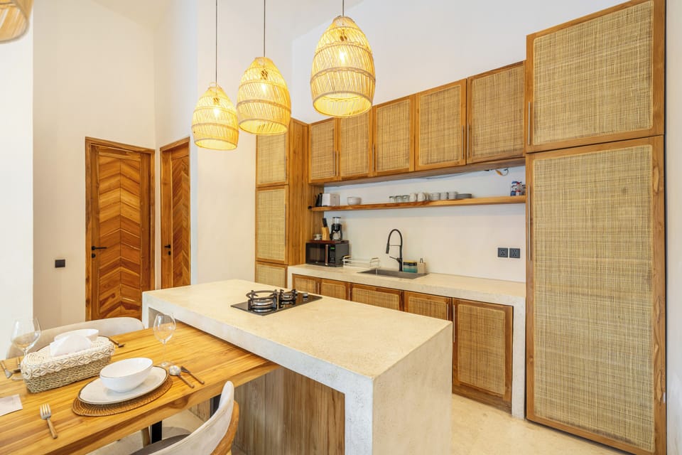 Luxury Villa, Pool View | Private kitchen | Electric kettle, blender, paper towels, kitchen islands