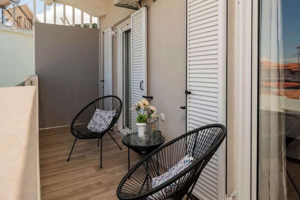 Relaxing balcony corner perfect for morning coffee