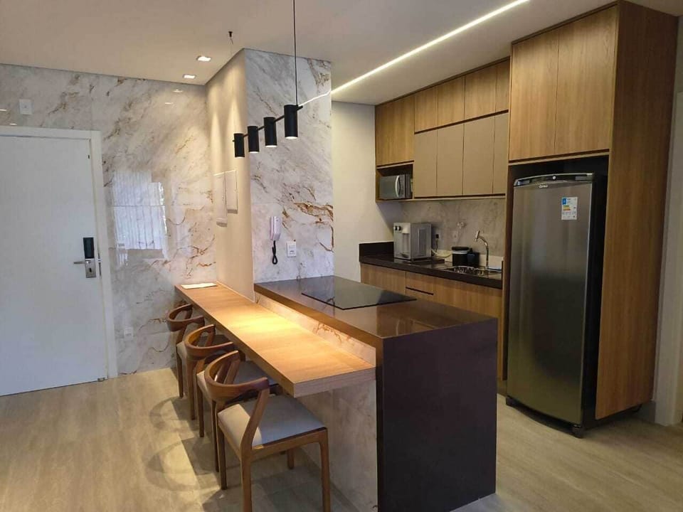 Deluxe Apartment, Balcony | Private kitchen | Fridge, microwave, stovetop, blender