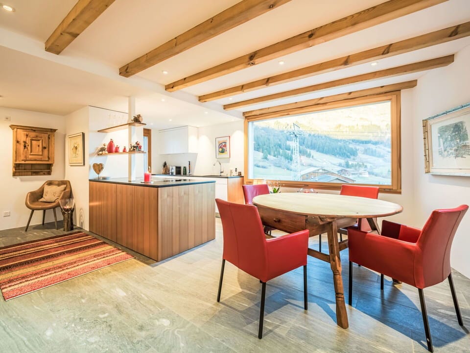 Furniture, Interior Design, Wood, Ceiling, Table, Flooring, Chair, Lighting, Floor, Room
