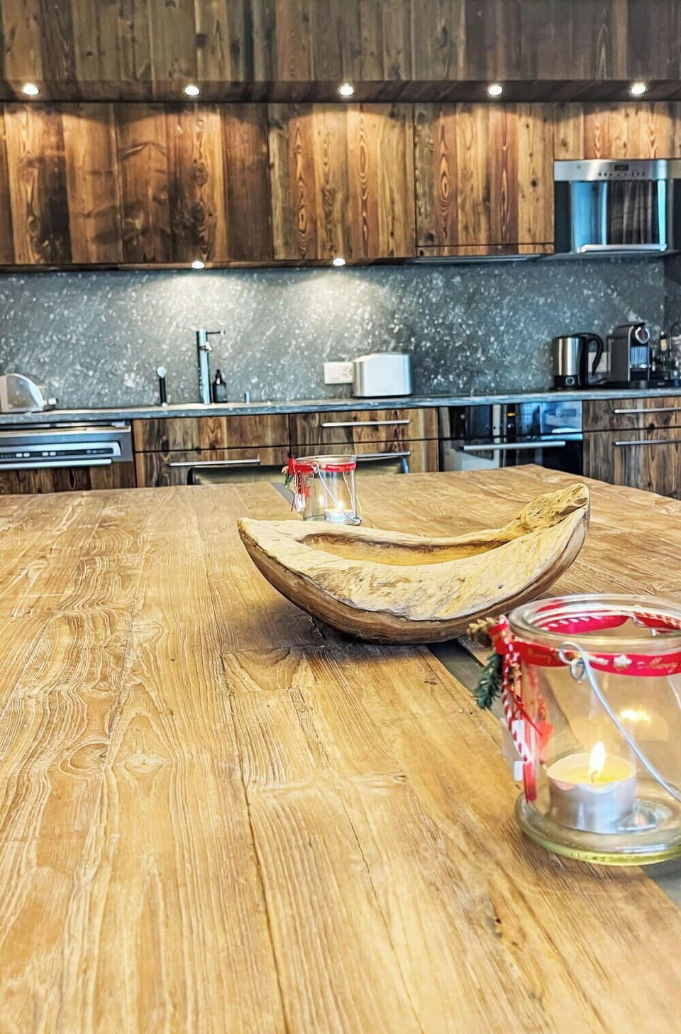 Flooring, Wood, Wood Flooring, Furniture, Floor, Interior Design, Countertop, Kitchen, Wood Stain, Kitchen Appliance