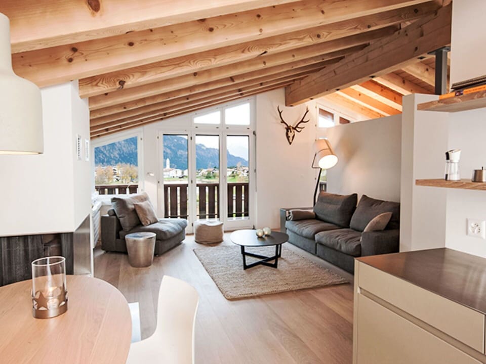 Furniture, Interior Design, Flooring, Wood, Ceiling, Floor, Couch, Room, Apartment, Living Room