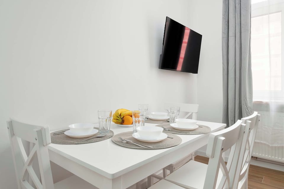 The living area's sleek design is both functional and aesthetically pleasing.