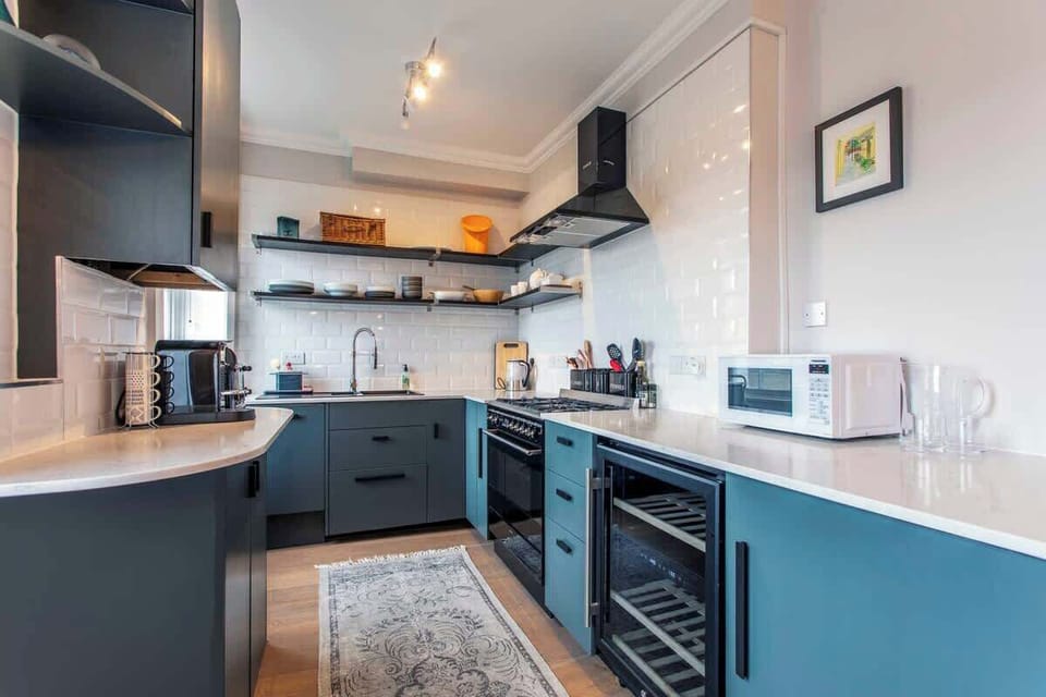 Kitchen with wine fridge