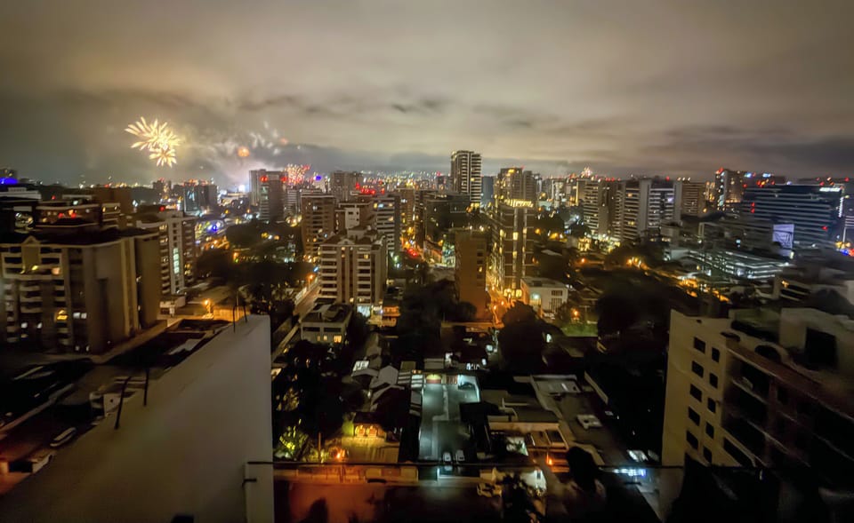 Great views of the city from the building rooftop.